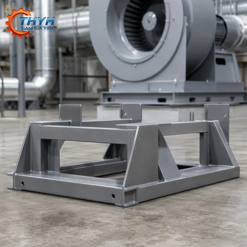 Welded Fan Blower Support Base | Stiffness Tuned, Machined Pads, ISO 9001 OEM Welded Fan Blower Support Base | Stiffness Tuned, Machined Pads, ISO 9001 OEM